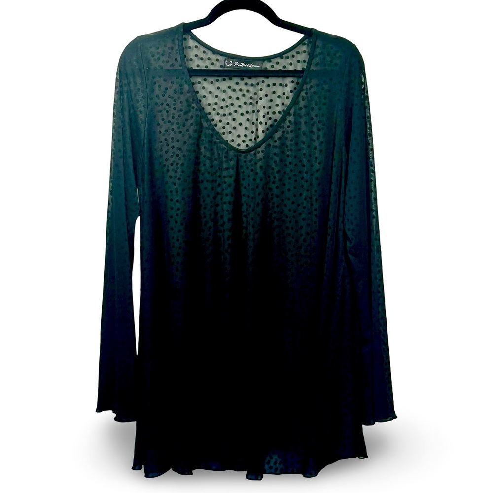 For Love And Lemons Sheer Dot Mini Dress Size Medium Boho Flirty Feminine 60s